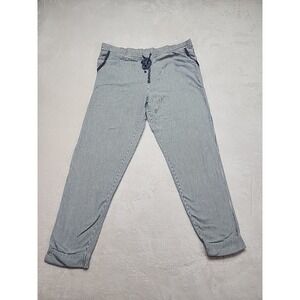 Love To Lounge Pants‎ White/ Black Stripe Size 6-8